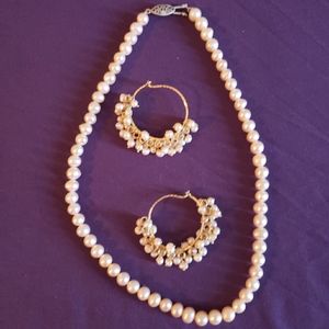 Pink Pearl Jewelry Set